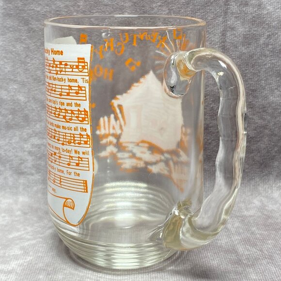 Hazel Atlas Big Top Peanut Butter Glass "My Old Kentucky Home" Song Lyrics Mug - Picture 5 of 9